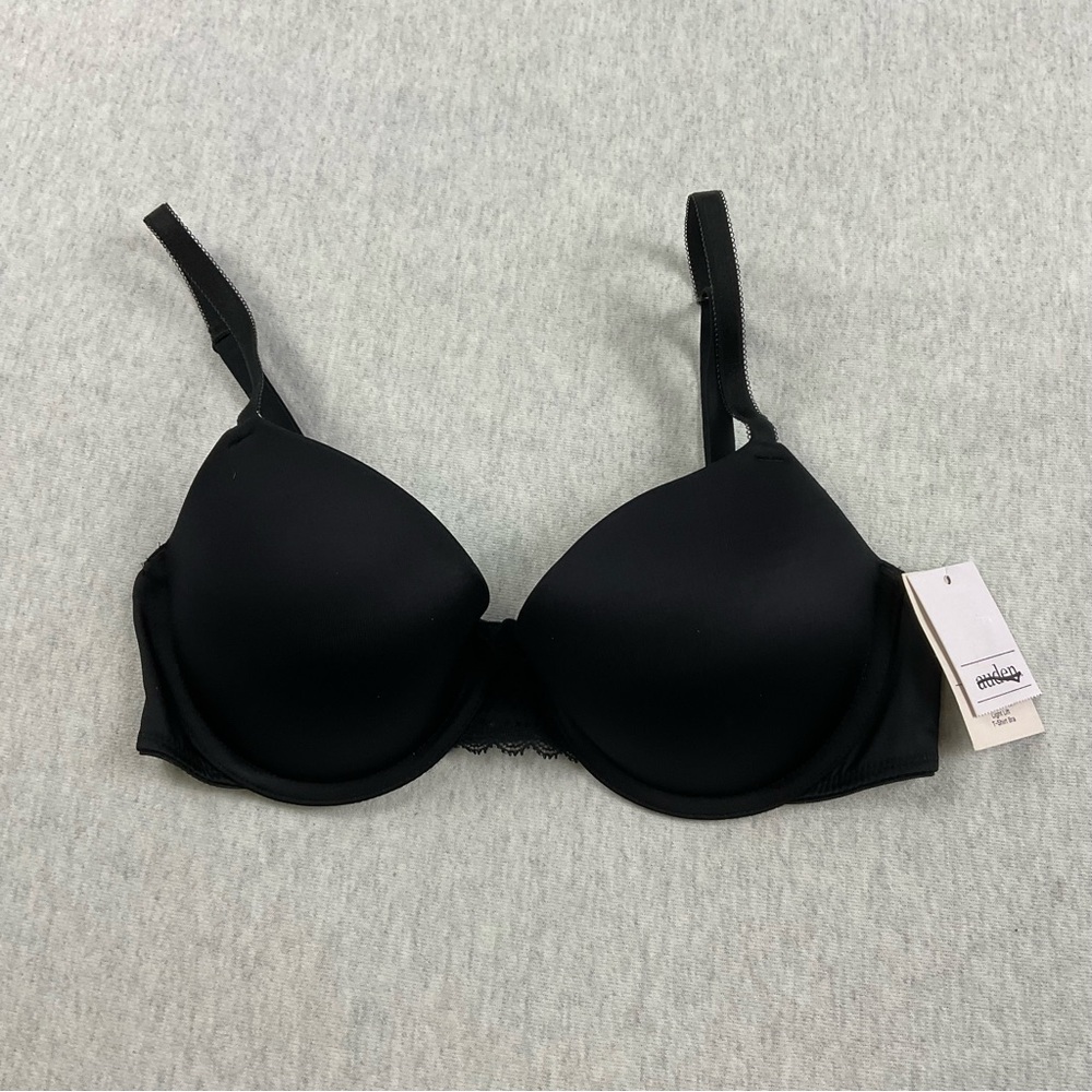 Auden The Daydream T-Shirt Bra Women’s 32C Convertible Straps Underwire Black